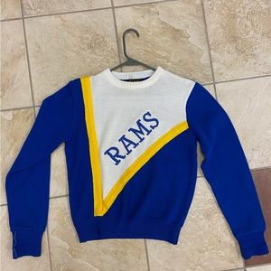 Degenerate Knitting Co. Vintage Athletic Sweater Monogram with Rams Embroidered